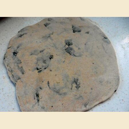 Chapatti Or Roti With Wild Garlic Leaves 