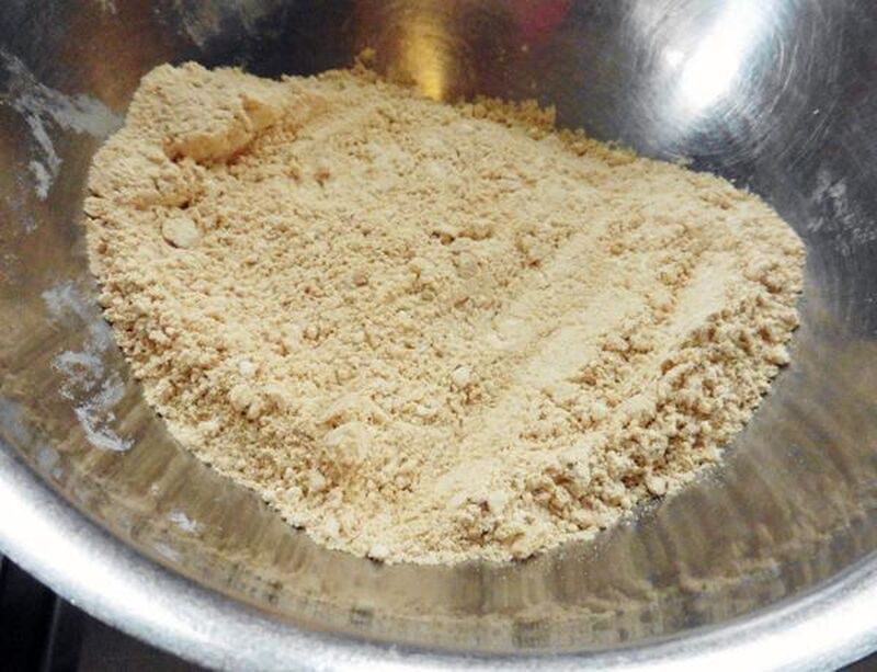 Besan (Bengal Gram Flour) Burfi With Clotted Cream Or Malai, With Coconut - picture