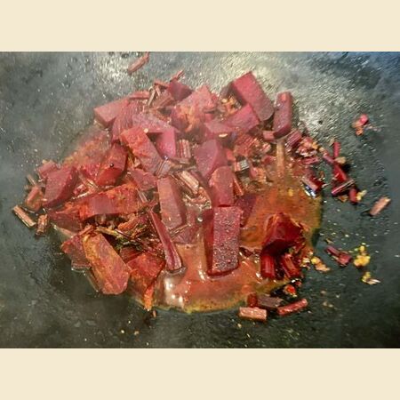 Beetroot Greens/Leaves and Stalks Bhaji/Sabji 1, With Coconut Cream